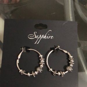 Silver color pierced  earrings